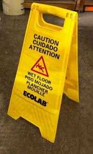 DESCRIPTION: (9) CAUTION WET FLOOR SIGNS QTY: 9