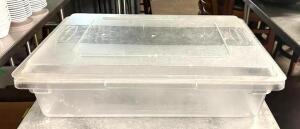 DESCRIPTION: (4) 18" X 26" X 5" FOOD STORAGE CONTAINERS W/ LIDS SIZE: 18" X 26" X 5" QTY: 4