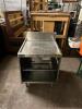 24" X 24" STAINLESS UNDERBAR OPEN-FRONT GLASS RACK STORAGE CABINET W/ EMBOSSED DRAINBOARD TOP - 3