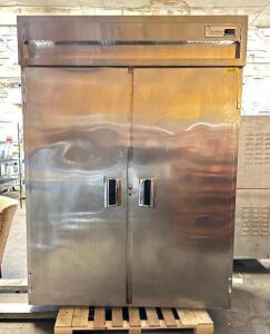 55" TWO SECTION REACH IN FREEZER W/ (2) SOLID DOORS