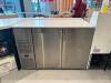 52" STAINLESS TWO DOOR BACK BAR COOLER (UNIT IS LOCKED SHUT, NO KEY) - 2