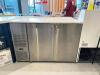 52" STAINLESS TWO DOOR BACK BAR COOLER (UNIT IS LOCKED SHUT, NO KEY) - 3
