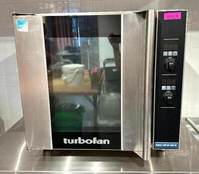 24" TURBOFAN HALF-SIZE MANUAL/ELECTRIC CONVECTION OVEN W/ PORCELAIN OVEN CHAMBER