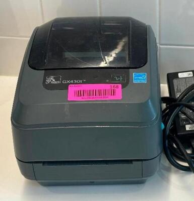 ZEBRA GX430T PRINTER WITH CORDS