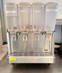 REFRIGERATED DRINK DISPENSER W/ (4) 2-2/5 GALLON CONTAINERS