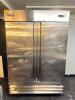 54" TWO DOOR STAINLESS REACH-IN FREEZER ON CASTERS - 4