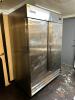 54" TWO DOOR STAINLESS REACH-IN FREEZER ON CASTERS - 6