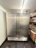54" TWO DOOR STAINLESS REACH-IN FREEZER ON CASTERS (CONTENTS NOT INCLUDED) - 3