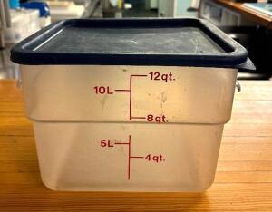 (5) 12 QT. INGREDIENTS BINS WITH LIDS