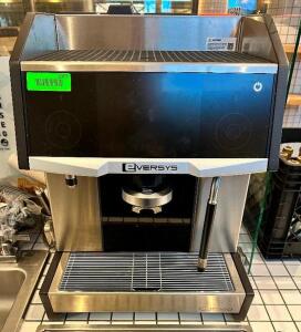 EVERSYS CAMEO SUPER AUTOMATIC SINGLE GROUP ESPRESSO MACHINE, ONE YEAR OLD