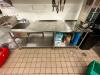 96" X 30" ALL STAINLESS PREP TABLE W/ LEFT HAND SINK AND 2" BACK SPLASH. - 2