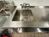 96" X 30" ALL STAINLESS PREP TABLE W/ LEFT HAND SINK AND 2" BACK SPLASH. - 5