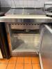 27" STAINLESS STEEL MEGATOP SANDWICH/SALAD PREP TABLE WITH REFRIGERATED BASE ON CASTERS - 3
