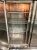 NORPOLE NP2R TWO DOOR COMMERCIAL REACH IN COOLER. ON CASTERS - 3