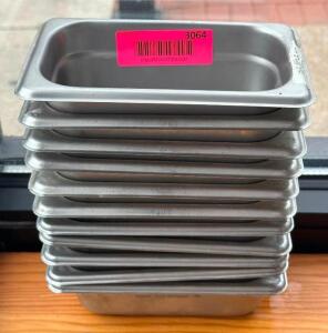 (10) - 1/9 SIZE STAINLESS INSERTS