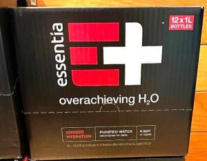 (2) ESSENTIAL OVERACHIEVING H2O BOTTLED WATER-(12 X 1L)