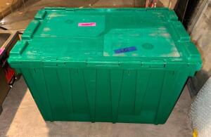 (5) PLASTIC STORAGE TOTES