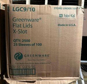 (4) - BOXES OF GREENWARE FLAT LIDS X SLOT