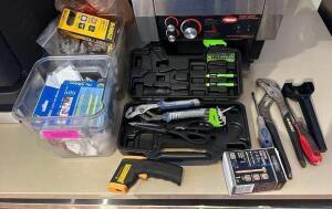 ASSORTED TOOLS AND HARDWARE AS SHOWN