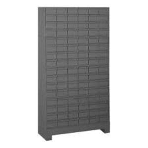 DESCRIPTION: (1) ENCLOSED BIN SHELVINGBRAND/MODEL: DURHAM #3KP96INFORMATION: GRAYRETAIL$: $1121.57 EASIZE: 6 DRAWERS ACROSS, 16 DRAWERS DOWN, 96 DRAWERS TOTAL, 12" x 34" x 62 1/4"QTY: 1