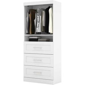 DESCRIPTION: (1) STORAGE UNIT WITH DRAWERS BRAND/MODEL: BESTAR #26163-1117 INFORMATION: WHITE RETAIL$: $479.10 EA SIZE: 2 OF 2 BOXES, BOTH INCLUDED MU