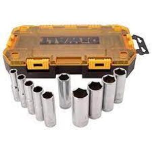 DESCRIPTION: (1) SOCKET SET BRAND/MODEL: DEWALT #DWMT73814 RETAIL$: 51.24 EA SIZE: 1/2" DRIVE QTY: 1