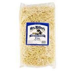 DESCRIPTION: (4) EGG NOODLES BRAND/MODEL: MRS. MILLERS INFORMATION: FINE RETAIL$: $36.21 EA SIZE: 2.5 LBS QTY: 4