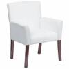 DESCRIPTION: (1) LEATHER EXECUTIVE OFFICE CHAIR BRAND/MODEL: FLASH FURNITURE #BT-353-WH-GG INFORMATION: WHITE RETAIL$: $219.52 EA QTY: 1