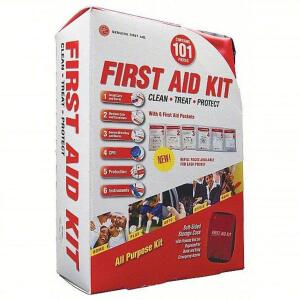 DESCRIPTION: (3) FIRST AID KIT BRAND/MODEL: GENUINE FIRST AID RETAIL$: $20.00 EA SIZE: 101 PECES QTY: 3