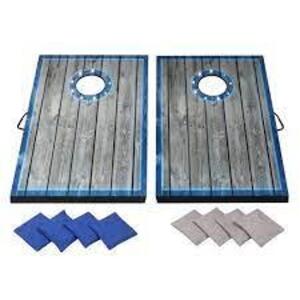 DESCRIPTION: (1) CORNHOLE SET BRAND/MODEL: HATHAWAY ATLANTIC INFORMATION: BLUE RETAIL$: $83.11 EA QTY: 1