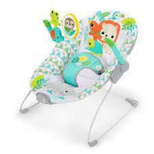 DESCRIPTION: (1) SPINNIN SAFARI VIBRATING BABY BOUNCER SET BRAND/MODEL: BRIGHT STARTS RETAIL$: $24.95 EA QTY: 1