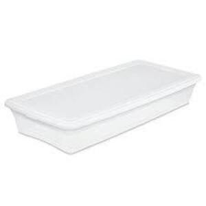 DESCRIPTION: (2) STORAGE BOX BRAND/MODEL: STERILITE #1860 INFORMATION: CLEAR RETAIL$: $8.92 EA SIZE: 41 QT QTY: 2