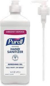 DESCRIPTION: (6) HAND SANITIZER BRAND/MODEL: PURELL RETAIL$: $10.85 EA SIZE: 16 OZ QTY: 6