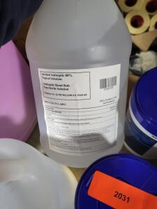 DESCRIPTION: (2) ALCOHOL ANTISEPTIC INFORMATION: 0.8 RETAIL$: $40.00 EA SIZE: 1 GALLON QTY: 2