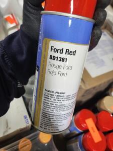 DESCRIPTION: (6) SPRAY PAINT BRAND/MODEL: CLASS C SOLUTIONS GROUP #BD1381 INFORMATION: FORD RED RETAIL$: 8.76 SIZE: 12 OZ QTY: 6