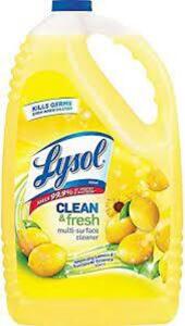 DESCRIPTION: (2) MULTI PURPOSE CLEANER BRAND/MODEL: LYSOL INFORMATION: LEMON RETAIL$: $10.0 EA SIZE: 144 OZ QTY: 2