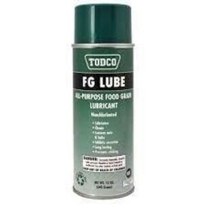 DESCRIPTION: (2) ALL PURPOSE FOOD GRADE LUBRICANT BRAND/MODEL: TODCO FG LUBE RETAIL$: $21.48 E SIZE: 12 OZ QTY: 2