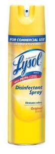 DESCRIPTION: (6) DISINFECTANT SPRAY BRAND/MODEL: LYSOL PROFESSIONAL INFORMATION: LEMON RETAIL$: $13.28 EA SIZE: 19 OZ QTY: 6