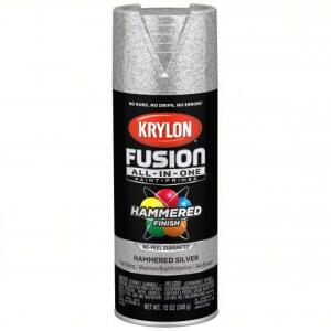 DESCRIPTION: (6) FUSION HAMMERED SPRAY PAINT BRAND/MODEL: KRYLON #55EG82 INFORMATION: SILVER RETAIL$: $9.54 EA SIZE: 12 OZ QTY: 6