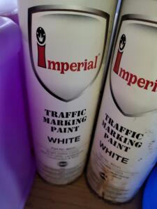 DESCRIPTION: (4) INVERTED MARKING PAINT BRAND/MODEL: IMPERIAL ECO SAFE #85231 RETAIL$: $8.50 EA SIZE: 17 OZ QTY: 4