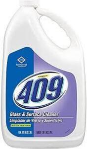 DESCRIPTION: (2) GLASS AND SURFACE CLEANER BRAND/MODEL: FORMULA 409 RETAIL$: $20.99 EA SIZE: 1 GALLON QTY: 2