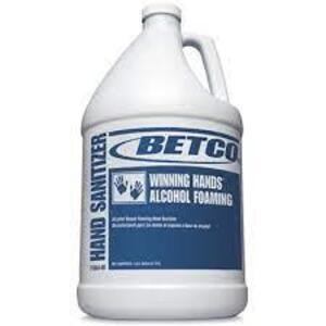 DESCRIPTION: (4) ANTIBACTERIAL FOAMING HAND SANITIZER BRAND/MODEL: BETCO #75504-00 RETAIL$: $175.99 TOTAL SIZE: 1 GALLON QTY: 4