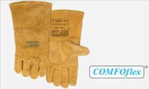 DESCRIPTION: (24) PAIRS OF WELDING GLOVES, LEATHER BRAND/MODEL: COMFOFLEX INFORMATION: YELLOW RETAIL$: $23.41 PER PAIR SIZE: LARGE QTY: 24