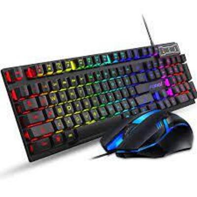 DESCRIPTION: (1) USB BACKLIGHTED KEYBOARD AND MOUSE BRAND/MODEL: FOREV #FV-Q3055 RETAIL$: $299.00 EA SIZE: STANDARD KEYBOARD WITH NUMBER PAD QTY: 1