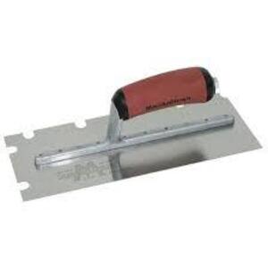 DESCRIPTION: (3) NOTCHED TROWELS BRAND/MODEL: MARSHALLTOWN #5776SSD RETAIL$: $32.12 EA SIZE: 12X4.5 QTY: 3