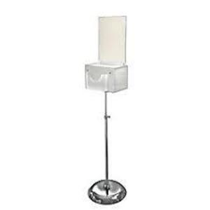 DESCRIPTION: (1) SUGGESTION BOX ON ADJUSTABLE PEDESTAL FLOOR STAND BRAND/MODEL: AZAR #206320-WHT INFORMATION: WHITE RETAIL$: $107.76 EA QTY: 1