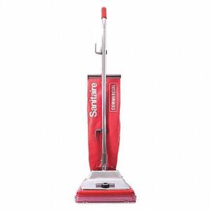 DESCRIPTION: (1) UPRIGHT VACUUM BRAND/MODEL: SANITAIRE #3U712S RETAIL$: $325.00 EA SIZE: 12 in Cleaning Path Wd, 145 cfm Vacuum Air Flow, 15.8 lb Wt Q