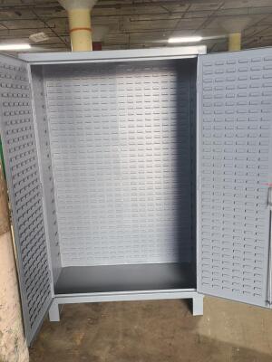 DESCRIPTION: (1) BIN STORAGE CABINET BRAND/MODEL: DURHAM INFORMATION: NO BINS INCLUDED, KEYS ARE INCLUDED RETAIL$: $2,324.02 SIZE: 24"D X 48"W X 78"T