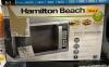 DESCRIPTION: 0.9 CU FT STAINLESS STEEL COUNTERTOP MICROWAAVE OVEN BRAND/MODEL: HAMILTON BEACH RETAIL$: $69.99 SIZE: 0.9 CU FT QTY: 1 - 2