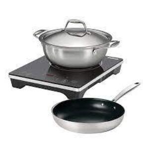 DESCRIPTION: 4-PIECE INDUCTION COOKING SYSTEM BRAND/MODEL: TRAMONTINA RETAIL$: $164.55 QTY: 1